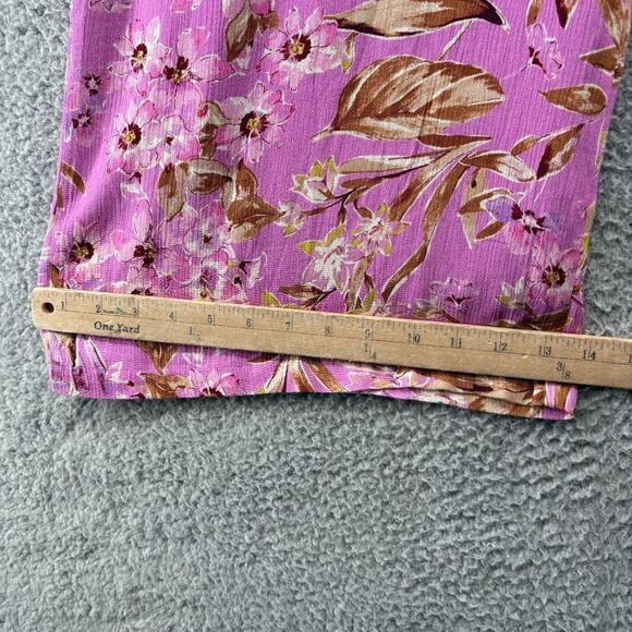 Lulus Pants Women's Purple Floral Wide Leg Lined High Waisted Size Small - Picture 10 of 14